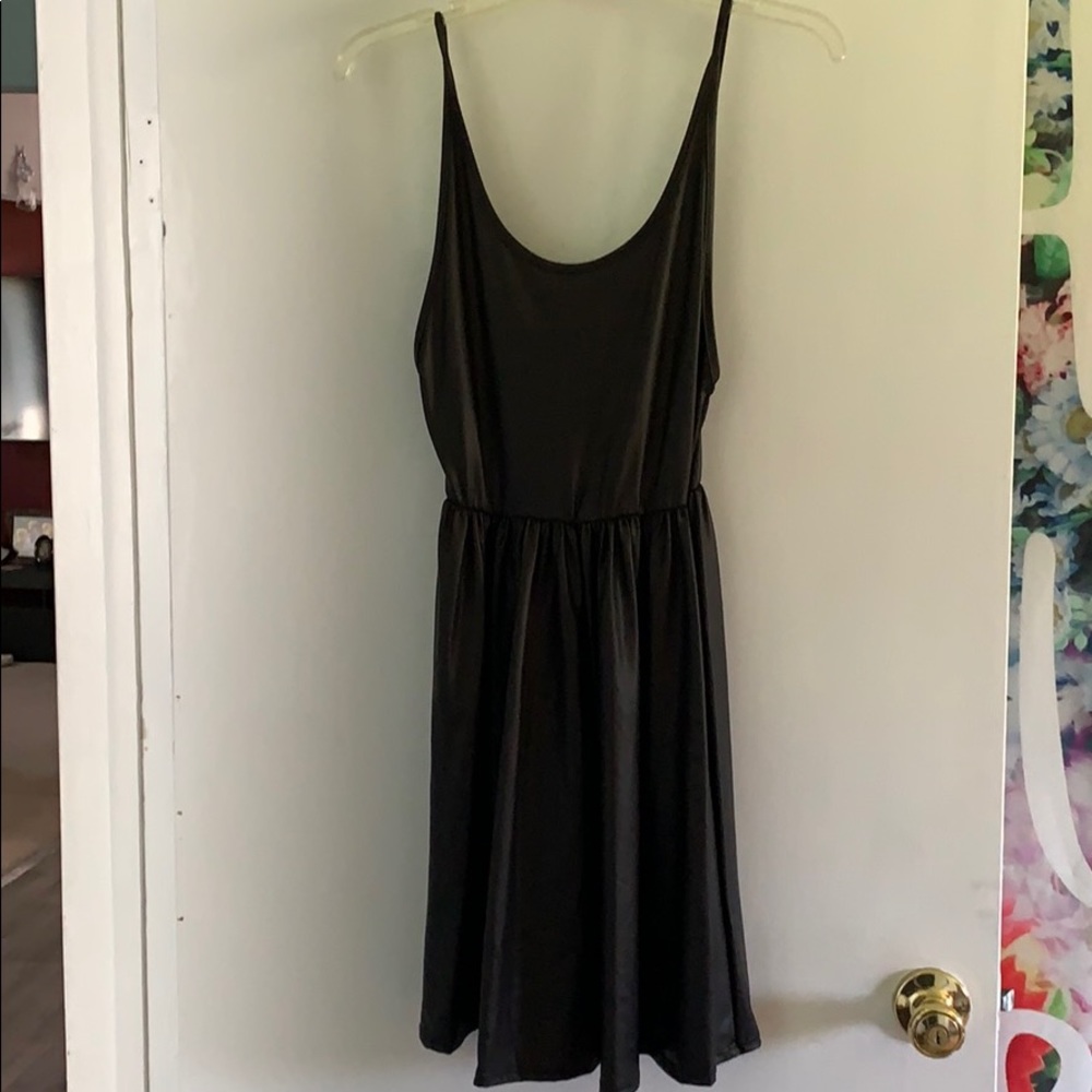 Faux leather Skater Dress